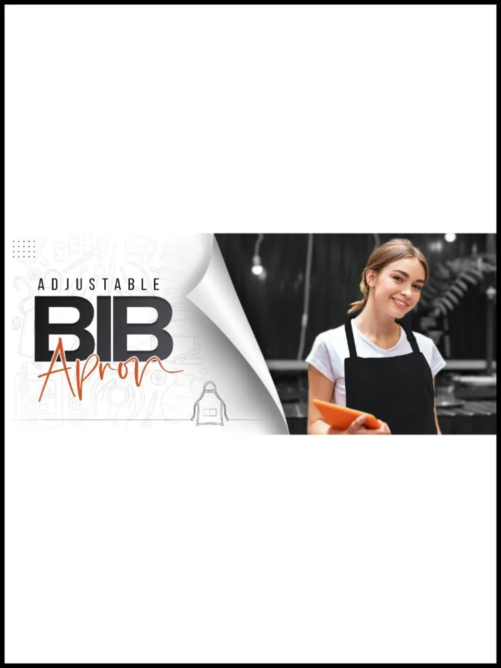 4 Pack Bib Aprons Adjustable with 2 Pockets Water Oil Resistant
